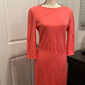 St. John Asymmetrical Coral Dress